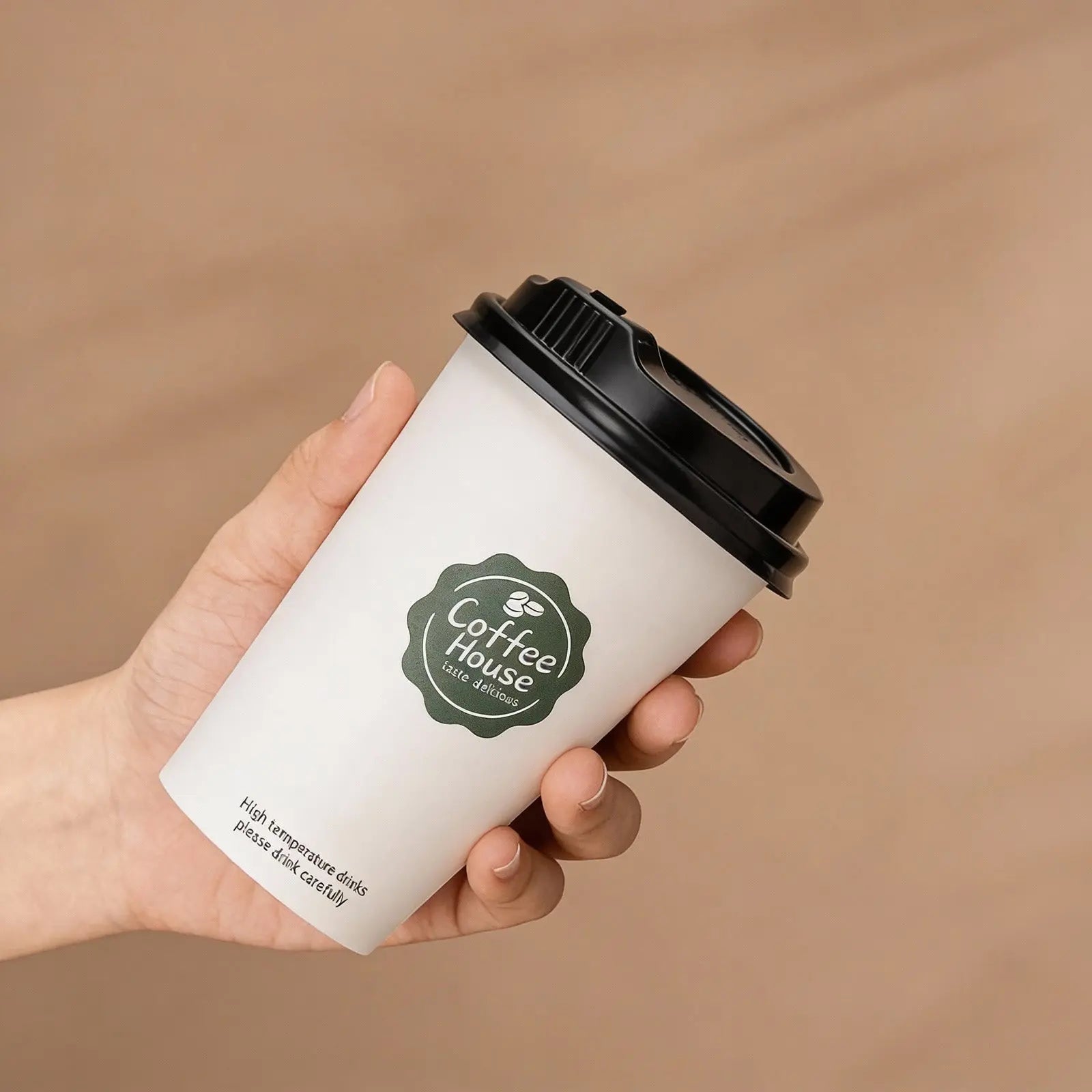 16 oz Custom Recyclable Paper Cups with Lids-SPU RacetopPrint