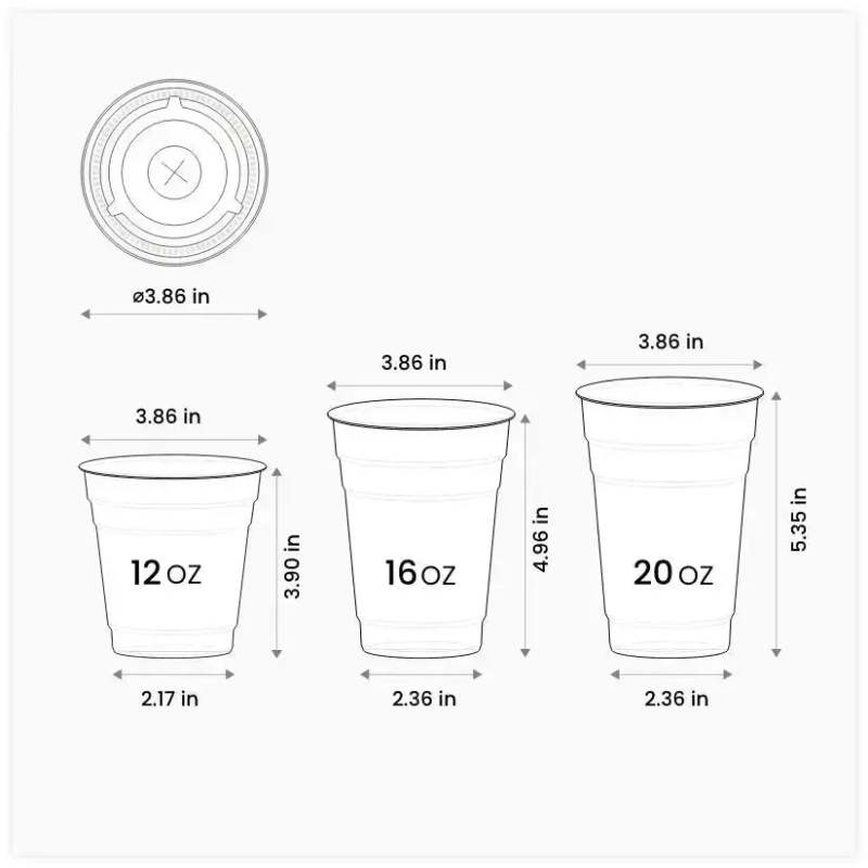 20 oz Custom Recyclable Cold Cups RACETOP