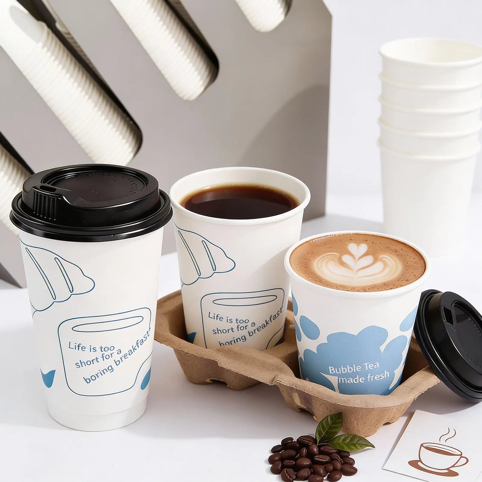 Custom Double Wall Paper Coffee Cups