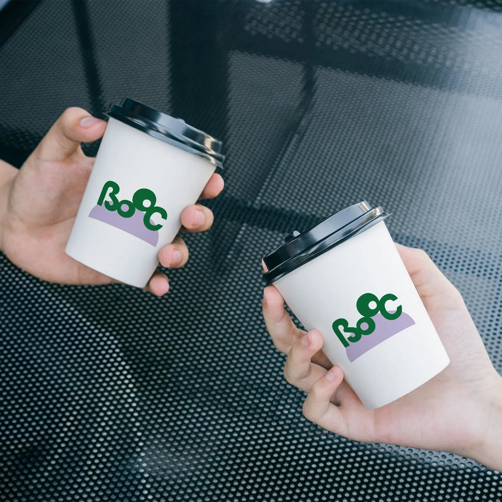 8 oz Custom Recyclable Paper Cups with Lids-SPU RacetopPrint