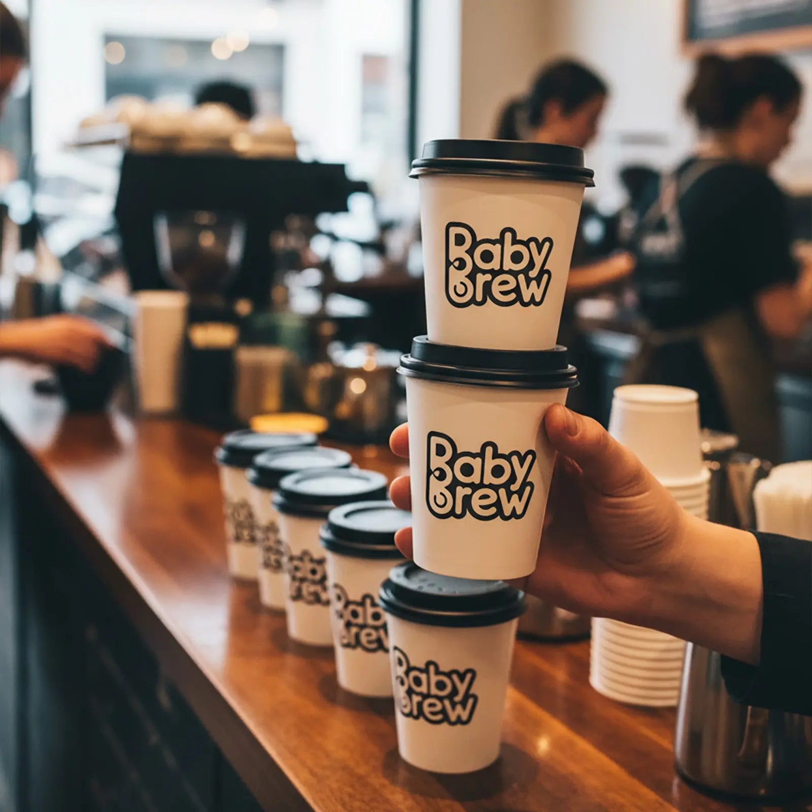 12 oz Custom Recyclable Paper Cups with Lids-SPU RacetopPrint