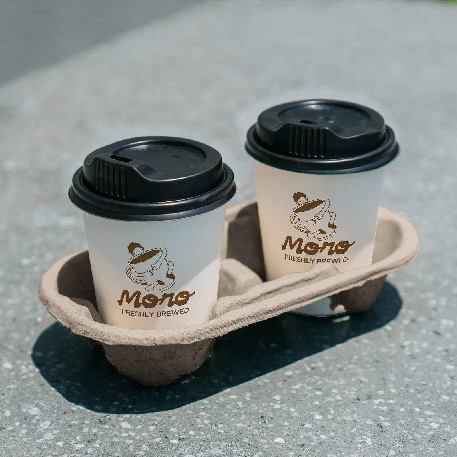 12 oz Custom Recyclable Paper Cups with Lids-SPU RacetopPrint