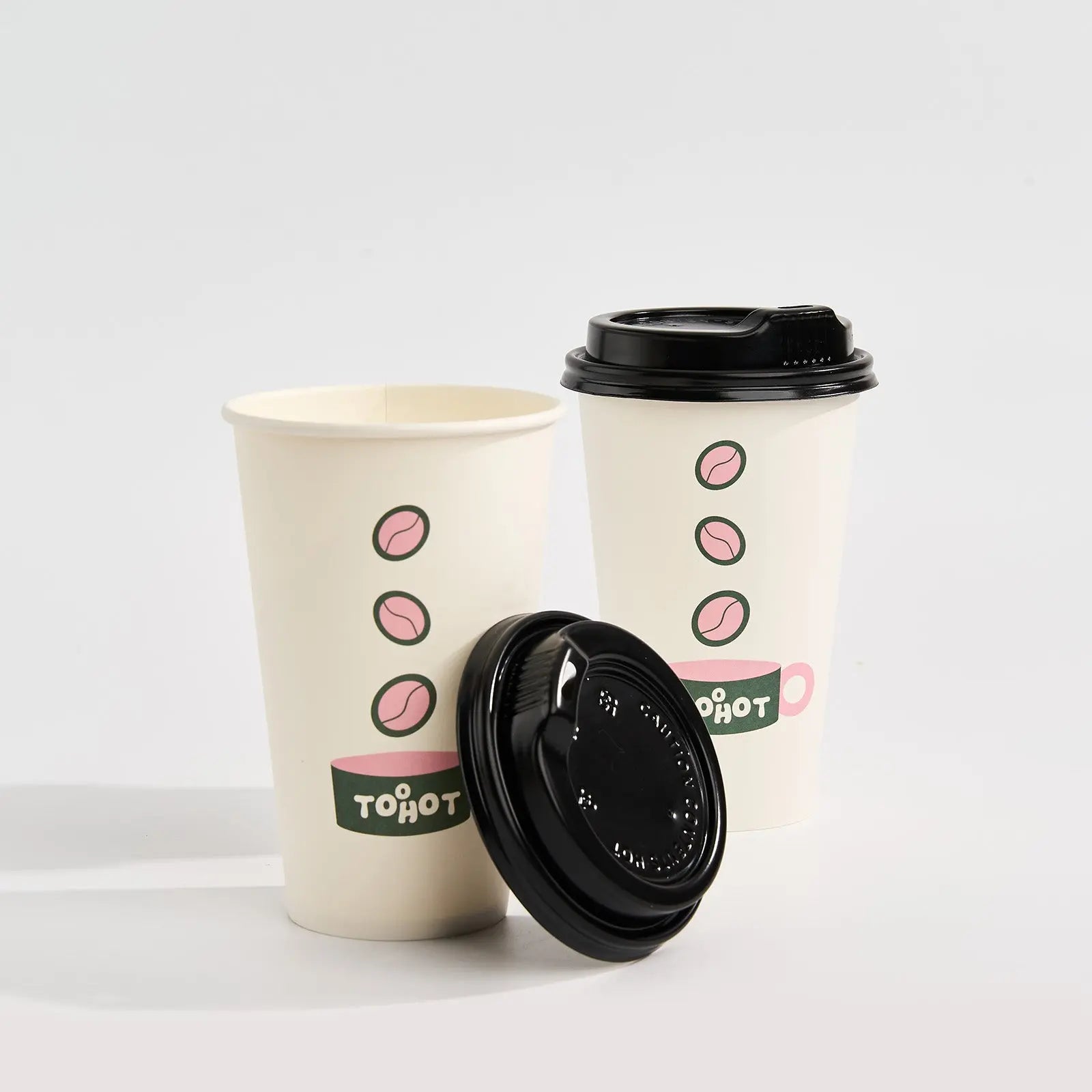 16 oz Custom Recyclable Paper Cups with Lids-SPU RacetopPrint
