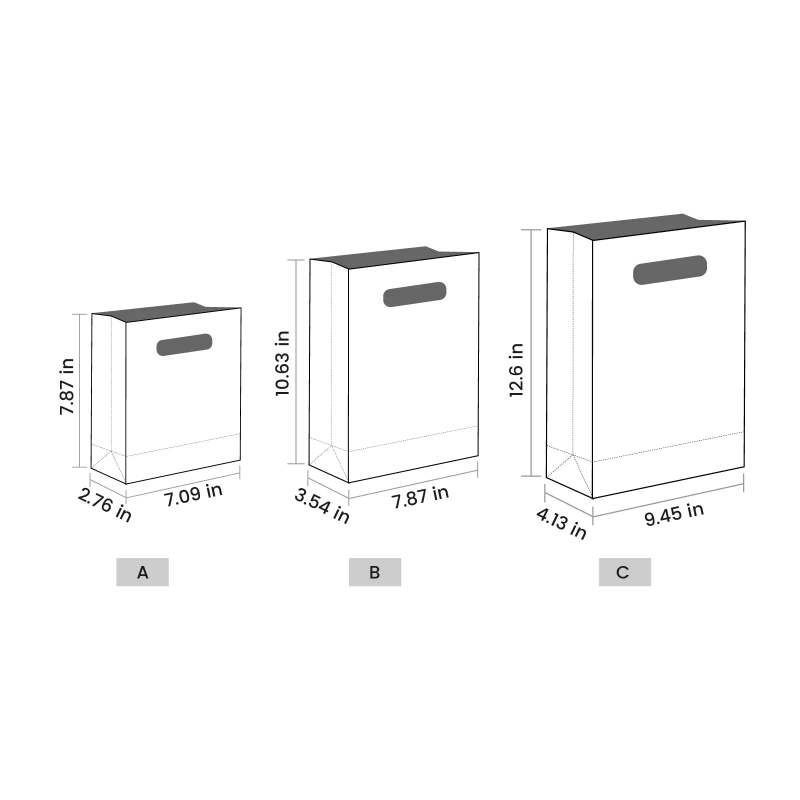 Custom Die Cut Handle Gift Bags-SPU RacetopPrint