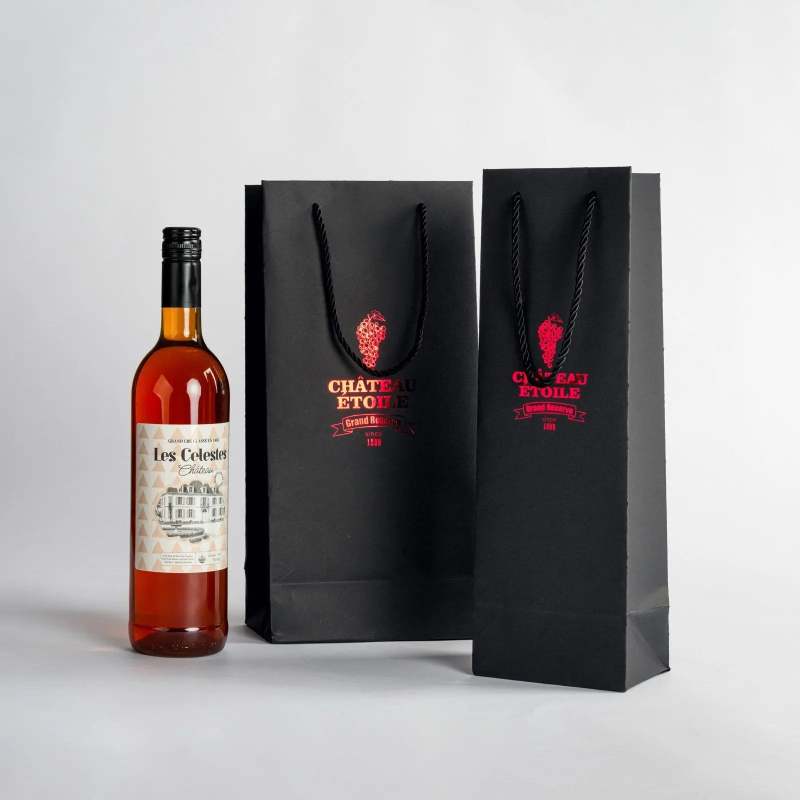 Custom Premium Wine Bottle Gift Bags-SPU RacetopPrint