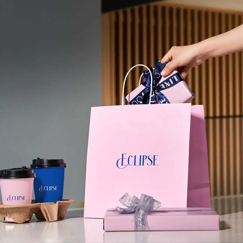 Custom Shopping Paper Bags with Handles-SPU RacetopPrint