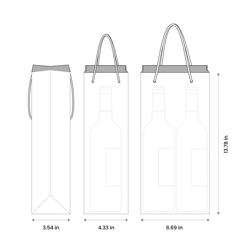 Custom Wine Bottle Gift Bags-SPU RacetopPrint