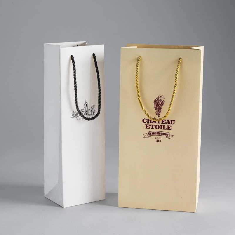 Custom Wine Bottle Gift Bags-SPU RacetopPrint